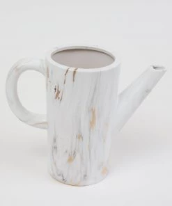 Inspire Me! Home Decor Ceramic Marble Watering Can/Pitcher