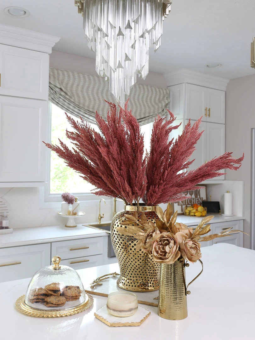 Inspire Me! Home Decor Mauve Feathered Pampa Grass Stem