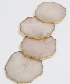 Inspire Me! Home Decor Rose Quartz Coasters (2 Colors)