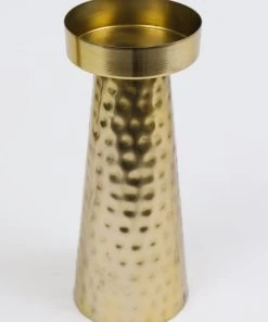 Inspire Me! Home Decor Hammered Gold Metal Candle Holder (2 Sizes)