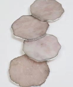 Inspire Me! Home Decor Rose Quartz Coasters (2 Colors)