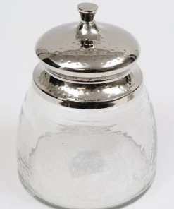 Inspire Me! Home Decor Silver Jar With Lid (2 Sizes)