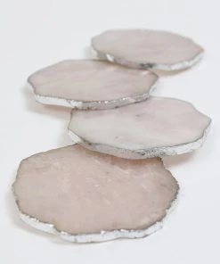 Inspire Me! Home Decor Rose Quartz Coasters (2 Colors)