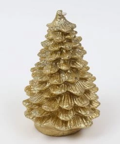 Inspire Me! Home Decor Gold Christmas Tree Candle (2 Sizes)