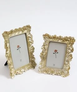 Inspire Me! Home Decor Gold Petal Details Picture Frame (2 Sizes) Picture Frames