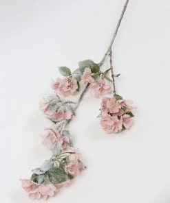 Inspire Me! Home Decor 35" Snow Sprinkled Cherry Blossom Stem Pink