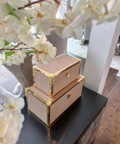 Inspire Me! Home Decor Set Of Two Decorative Boxes (2 Colors)