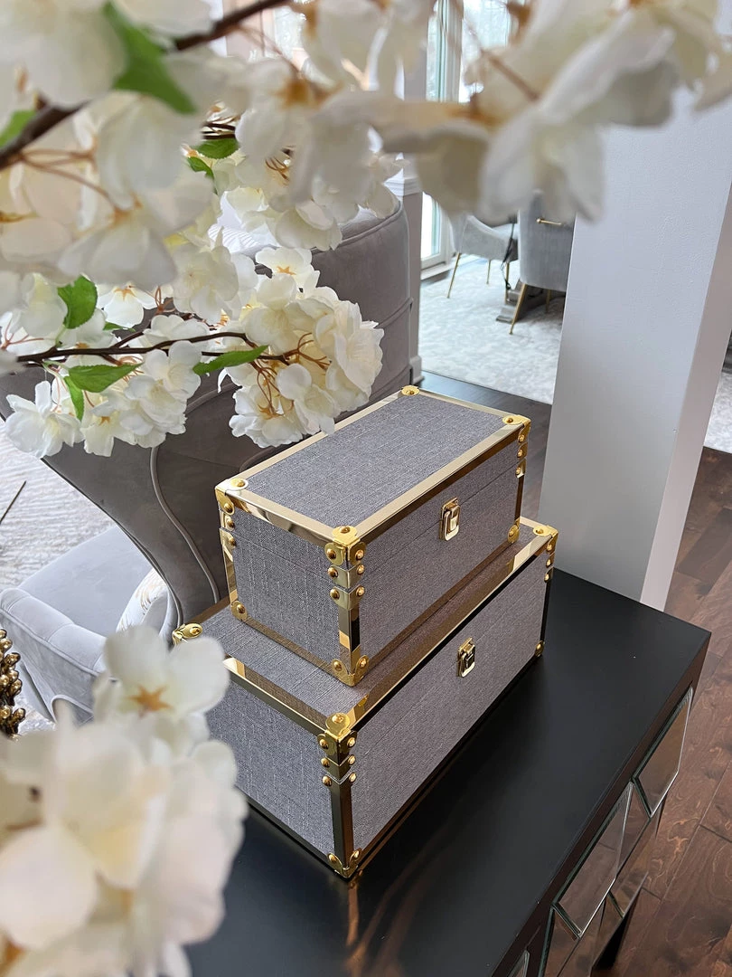 Inspire Me! Home Decor Set Of Two Decorative Boxes (2 Colors)