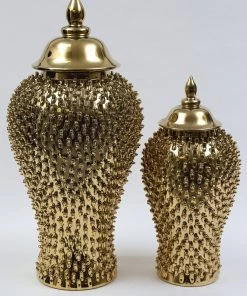 Inspire Me! Home Decor Gold Studded Ginger Jar (3 Sizes)