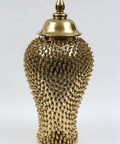 Inspire Me! Home Decor Gold Studded Ginger Jar (3 Sizes)