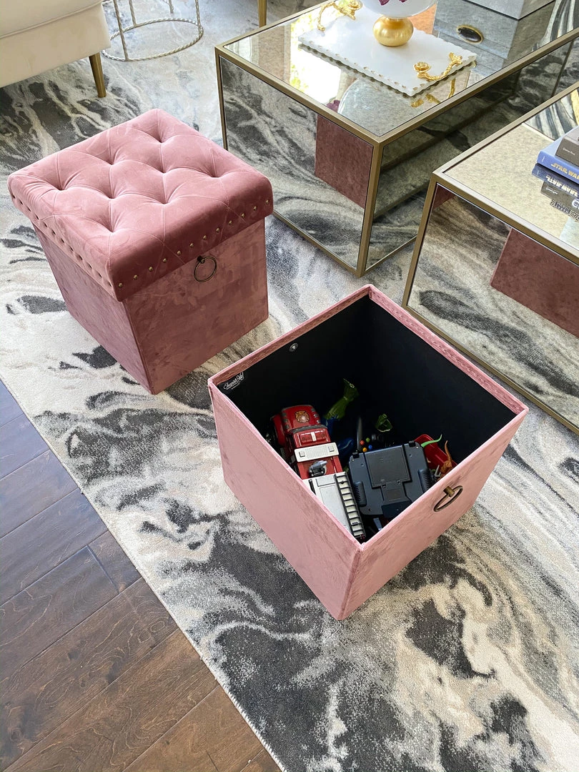 Inspire Me! Home Decor Gold Anastasia Storage Ottoman (4 Colors)