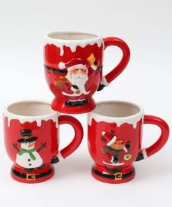 Inspire Me! Home Decor KITCHEN Snowy Holiday Mugs (3 Styles)
