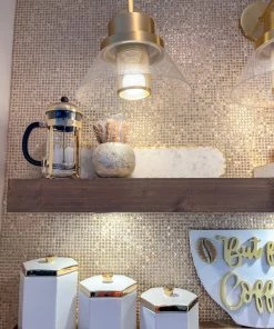 Inspire Me! Home Decor Long Marble Oval Tray