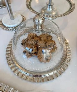 Inspire Me! Home Decor Gold Cake Dome With Ripple Edge (2 Colors)