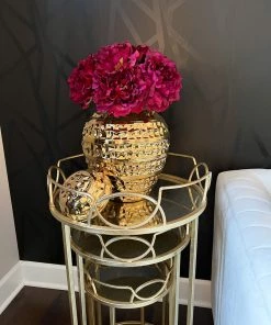 Inspire Me! Home Decor 21" Deep Fuchsia Peony Stem