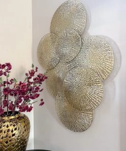 Inspire Me! Home Decor Gold Abstract Circle Wall Art WALL ART & MIRRORS