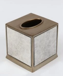 Inspire Me! Home Decor Antique Mirror Patterned Bath Collection (7 Items) Silver