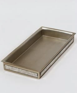 Inspire Me! Home Decor Antique Mirror Patterned Bath Collection (7 Items) Silver