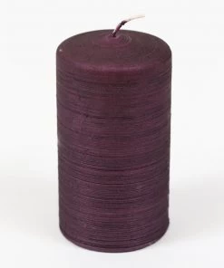 Inspire Me! Home Decor Purple Brushed Metallic Pillar Candle