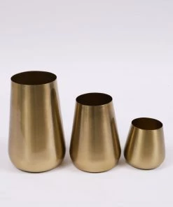 Inspire Me! Home Decor Gold Brushed Vase (2 Sizes)
