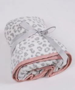 Inspire Me! Home Decor BATHROOM Grey Leopard Print Towel Wrap