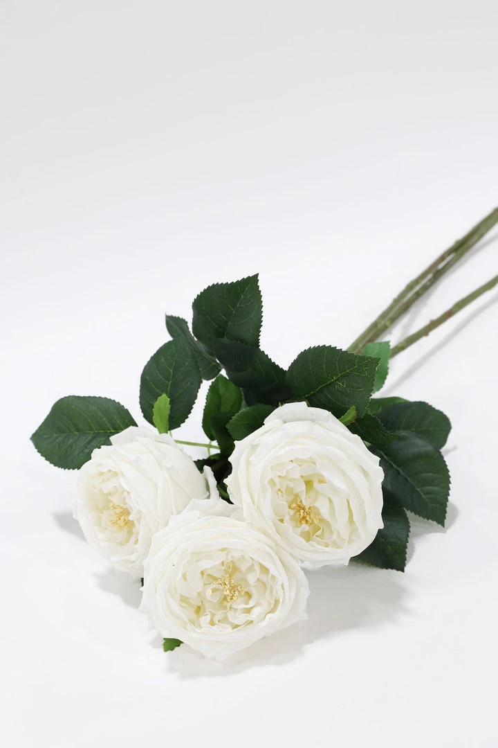 Inspire Me! Home Decor Real Touch Austin Rose (4 Colors) Floral Stems