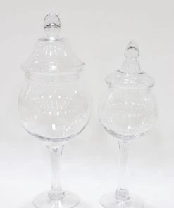 Inspire Me! Home Decor Glass Stem Jar (2 Sizes) Jars