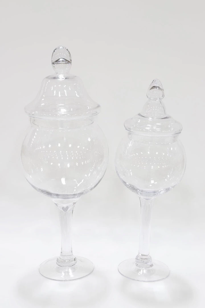 Inspire Me! Home Decor Glass Stem Jar (2 Sizes) Jars