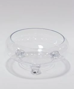 Inspire Me! Home Decor Round Glass Bowl With Feet