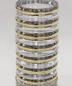 Inspire Me! Home Decor Gold Ribbed Glass Vase (2 Sizes)