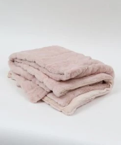 Inspire Me! Home Decor PILLOWS, RUGS, & THROWS Blush Faux Fur Throw