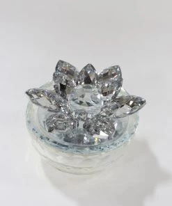 Inspire Me! Home Decor Crystal Lotus Top Candle (2 Colors)