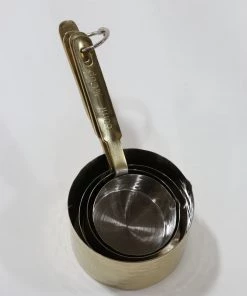 Inspire Me! Home Decor Hammered Texture Gold Measuring Cups