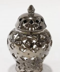 Inspire Me! Home Decor Silver Extra Mini Ginger Jar