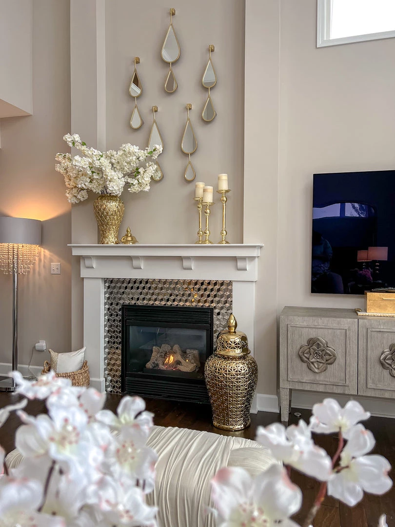 Inspire Me! Home Decor Gold Bead Detailed Candleholder (3 Sizes)