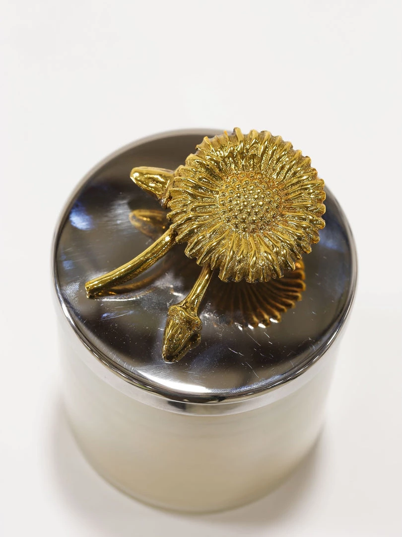 Inspire Me! Home Decor Silver And Gold Detailed Lid Candle- Unscented (6 Styles)