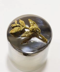 Inspire Me! Home Decor Silver And Gold Detailed Lid Candle- Unscented (6 Styles)