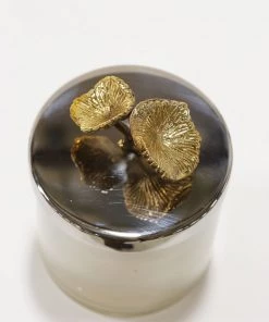 Inspire Me! Home Decor Silver And Gold Detailed Lid Candle- Unscented (6 Styles)