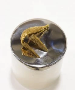 Inspire Me! Home Decor Silver And Gold Detailed Lid Candle - Vanilla (6 Styles)