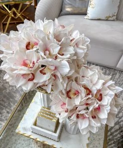 Inspire Me! Home Decor Real Touch Cymbidium Bundle (2 Colors)