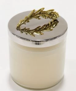 Inspire Me! Home Decor Silver And Gold Detailed Lid Candle- Unscented (6 Styles)