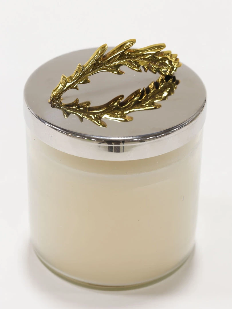 Inspire Me! Home Decor Silver And Gold Detailed Lid Candle- Unscented (6 Styles)