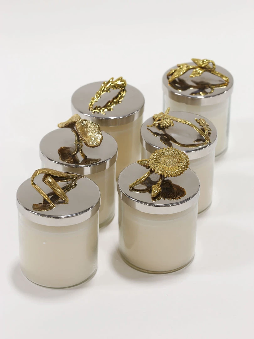 Inspire Me! Home Decor Silver And Gold Detailed Lid Candle- Unscented (6 Styles)