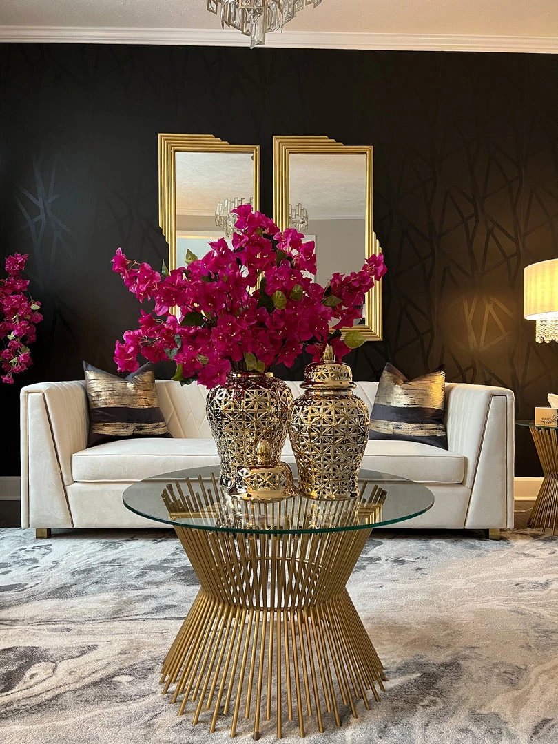 Inspire Me! Home Decor Gold Pierced Ginger Jar (2 Sizes)