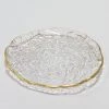 Inspire Me! Home Decor Glass Textured Salad Plate With Gold Trim