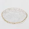Inspire Me! Home Decor Glass Textured Dessert Plate With Gold Trim