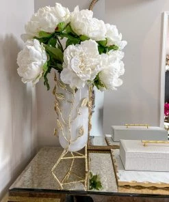 Inspire Me! Home Decor Cream Real Touch Peony Stem
