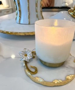 Inspire Me! Home Decor Round Marble Detailed Trivet (2 Styles)