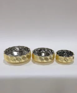 Inspire Me! Home Decor Champagne Textured Ceramic Bowls (3 Sizes)