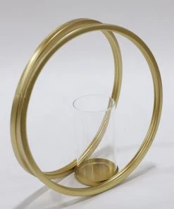 Inspire Me! Home Decor Gold Circle Candle Holders (Set Of 3)